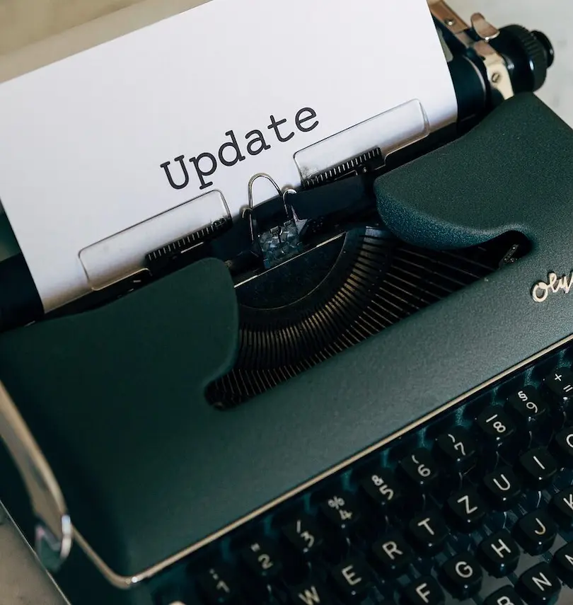 Typmachine met update